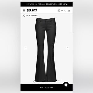 SER.O.YA Women's Flared Black Jeans